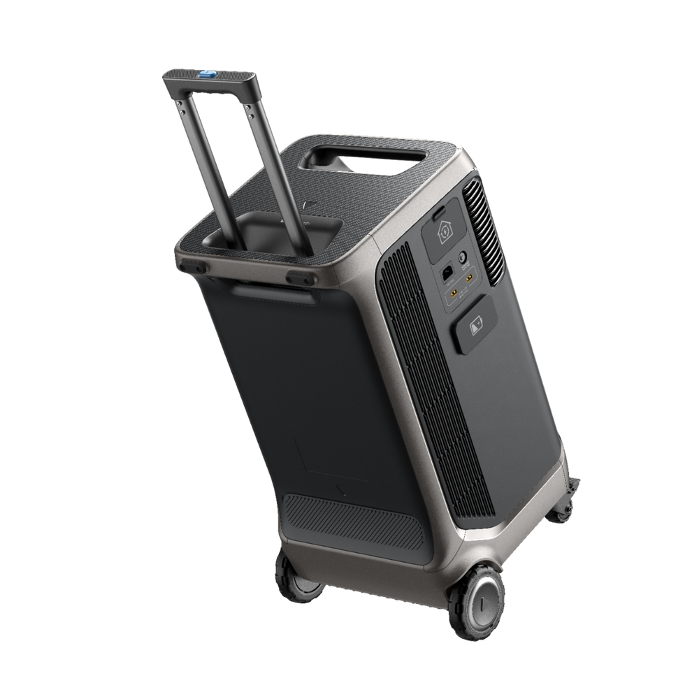 Anker SOLIX F3800 with trolley handle extended