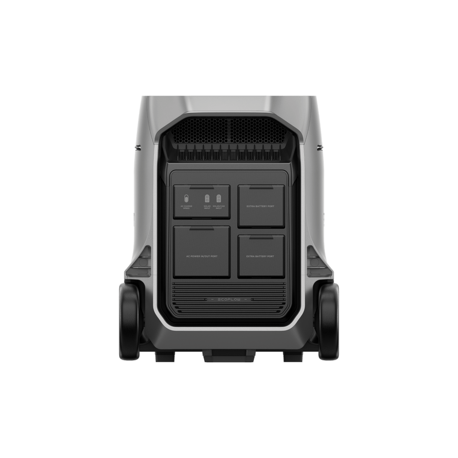 EcoFlow DELTA Pro 3 rear ports for solar and extra battery