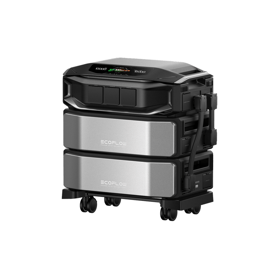 EcoFlow Ultra X stack, side with interconnect cables